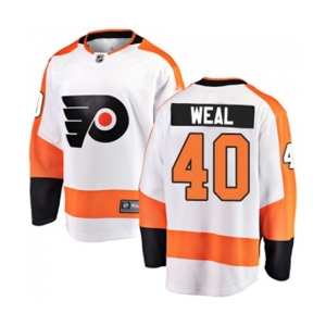 Philadelphia Flyers #40 Jordan Weal Fanatics Branded White Away Breakaway NHL Jersey