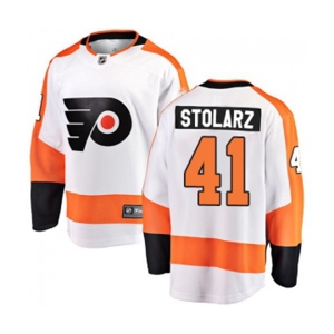 Philadelphia Flyers #41 Anthony Stolarz Fanatics Branded White Away Breakaway NHL Jersey