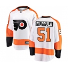 Philadelphia Flyers #51 Valtteri Filppula Fanatics Branded White Away Breakaway NHL Jersey