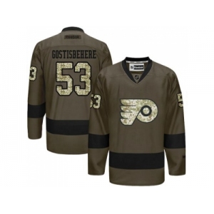 Philadelphia Flyers #53 Shayne Gostisbehere Green Salute to Service Stitched NHL Jersey