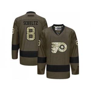 Philadelphia Flyers #8 Dave Schultz Green Salute to Service Stitched NHL Jersey