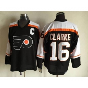 nhl jerseys philadelphia flyers #16 clarke black[patch C][m&n]