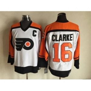 nhl jerseys philadelphia flyers #16 clarke white[patch C][m&n]