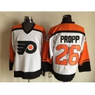 nhl jerseys philadelphia flyers #26 propp white[m&n]