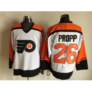 nhl jerseys philadelphia flyers #26 propp white[m&n]