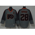 nhl jerseys philadelphia flyers #28 giroux grey[charcoal cross check]