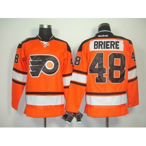 nhl jerseys philadelphia flyers #48 briere orange[black number][2011 new]