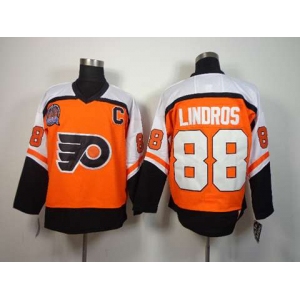 nhl jerseys philadelphia flyers #88 lindros orange[patch C][m&n]