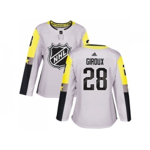 Women Adidas Philadelphia Flyers #28 Claude Giroux Gray 2018 All-Star Metro Division Authentic Stitched NHL Jersey
