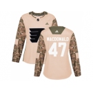 Women Adidas Philadelphia Flyers #47 Andrew MacDonald Camo Authentic 2017 Veterans Day Stitched NHL Jersey