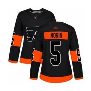 Women Adidas Philadelphia Flyers #5 Samuel Morin Premier Black Alternate NHL Jersey