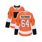 Women Adidas Philadelphia Flyers #64 Nolan Patrick Orange Home Authentic Stitched NHL Jersey