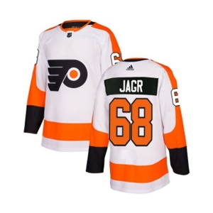 Women Adidas Philadelphia Flyers #68 Jaromir Jagr Authentic White Away NHL Jersey