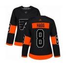 Women Adidas Philadelphia Flyers #8 Robert Hagg Authentic Black Alternate NHL Jersey