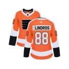Women Adidas Philadelphia Flyers #88 Eric Lindros Orange Home Authentic Stitched NHL Jersey