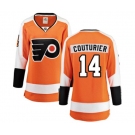 Women Philadelphia Flyers #14 Sean Couturier Fanatics Branded Orange Home Breakaway NHL Jersey