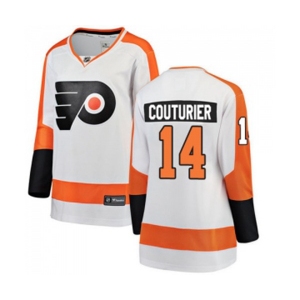 Women Philadelphia Flyers #14 Sean Couturier Fanatics Branded White Away Breakaway NHL Jersey