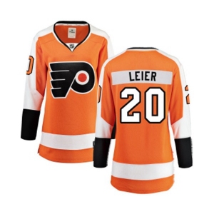Women Philadelphia Flyers #20 Taylor Leier Fanatics Branded Orange Home Breakaway NHL Jersey