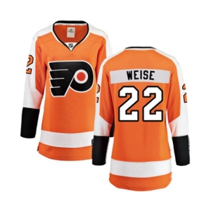 Women Philadelphia Flyers #22 Dale Weise Fanatics Branded Orange Home Breakaway NHL Jersey
