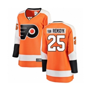 Women Philadelphia Flyers #25 James Van Riemsdyk Fanatics Branded Orange Home Breakaway NHL Jersey