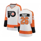 Women Philadelphia Flyers #26 Brian Propp Fanatics Branded White Away Breakaway NHL Jersey