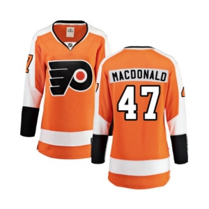 Women Philadelphia Flyers #47 Andrew MacDonald Fanatics Branded Orange Home Breakaway NHL Jersey