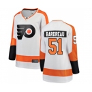 Women Philadelphia Flyers #51 Cole Bardreau Fanatics Branded White Away Breakaway NHL Jersey