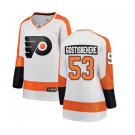 Women Philadelphia Flyers #53 Shayne Gostisbehere Fanatics Branded White Away Breakaway NHL Jersey