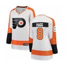 Women Philadelphia Flyers #8 Robert Hagg Fanatics Branded White Away Breakaway NHL Jersey