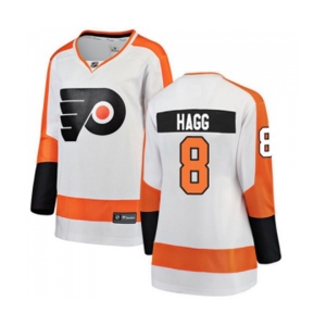 Women Philadelphia Flyers #8 Robert Hagg Fanatics Branded White Away Breakaway NHL Jersey