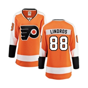 Women Philadelphia Flyers #88 Eric Lindros Fanatics Branded Orange Home Breakaway NHL Jersey
