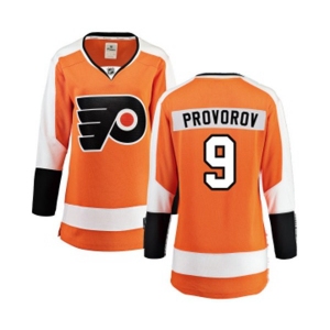 Women Philadelphia Flyers #9 Ivan Provorov Fanatics Branded Orange Home Breakaway NHL Jersey