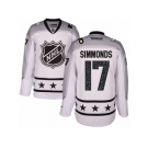 Women's Reebok Philadelphia Flyers #17 Wayne Simmonds Authentic White Metropolitan Division 2017 All-Star NHL Jersey