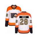 Women's Reebok Philadelphia Flyers #28 Claude Giroux Authentic White 3rd NHL Jersey