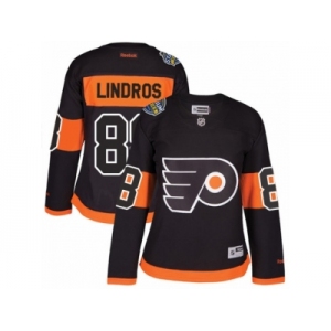 Women's Reebok Philadelphia Flyers #88 Eric Lindros Authentic Black 2017 Stadium Series NHL Jersey
