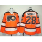 women nhl philadelphia flyers #28 giroux orange[black number]