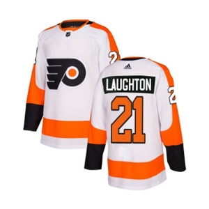 Youth Adidas Philadelphia Flyers #21 Scott Laughton Authentic White Away NHL Jersey