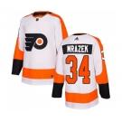 Youth Adidas Philadelphia Flyers #34 Petr Mrazek Authentic White Away NHL Jersey