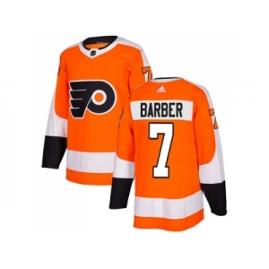 Youth Adidas Philadelphia Flyers #7 Bill Barber Orange Home Authentic Stitched NHL Jersey