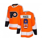 Youth Adidas Philadelphia Flyers #8 Robert Hagg Authentic Orange USA Flag Fashion NHL Jersey