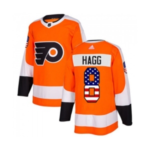 Youth Adidas Philadelphia Flyers #8 Robert Hagg Authentic Orange USA Flag Fashion NHL Jersey