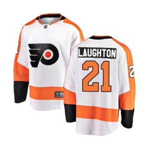 Youth Philadelphia Flyers #21 Scott Laughton Fanatics Branded White Away Breakaway NHL Jersey