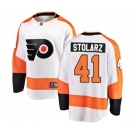 Youth Philadelphia Flyers #41 Anthony Stolarz Fanatics Branded White Away Breakaway NHL Jersey