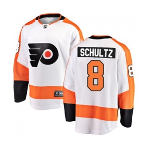 Youth Philadelphia Flyers #8 Dave Schultz Fanatics Branded White Away Breakaway NHL Jersey