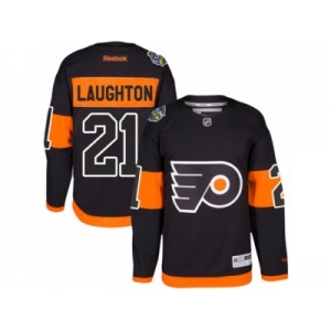 Youth Reebok Philadelphia Flyers #21 Scott Laughton Authentic Black 2017 Stadium Series NHL Jersey
