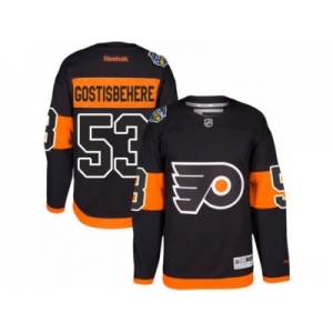 Youth Reebok Philadelphia Flyers #53 Shayne Gostisbehere Authentic Black 2017 Stadium Series NHL Jersey