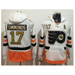 Philadelphia Flyers #17 Wayne Simmonds White 3rd Name & Number Pullover NHL Hoodie