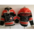 Philadelphia Flyers #53 Shayne Gostisbehere Black Sawyer Hooded Sweatshirt Stitched NHL Jersey