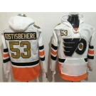 Philadelphia Flyers #53 Shayne Gostisbehere White 3rd Name & Number Pullover NHL Hoodie