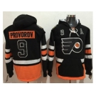 Philadelphia Flyers #9 Ivan Provorov Black Name & Number Pullover NHL Hoodie